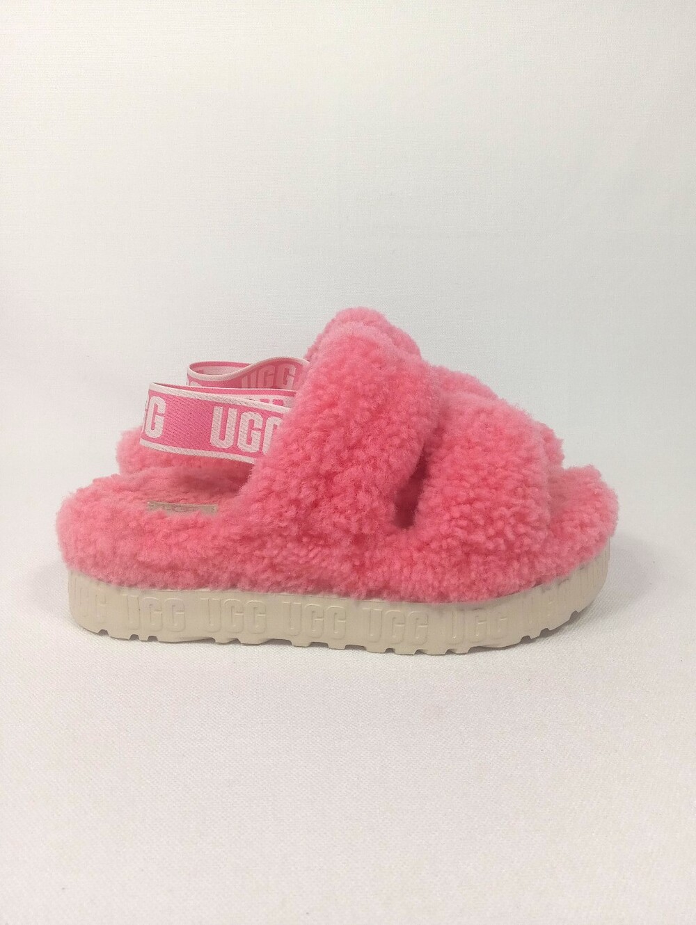 UGG 'OH Fluffita' Pink Fluffy Sheepskin Slipper Women's Size 8